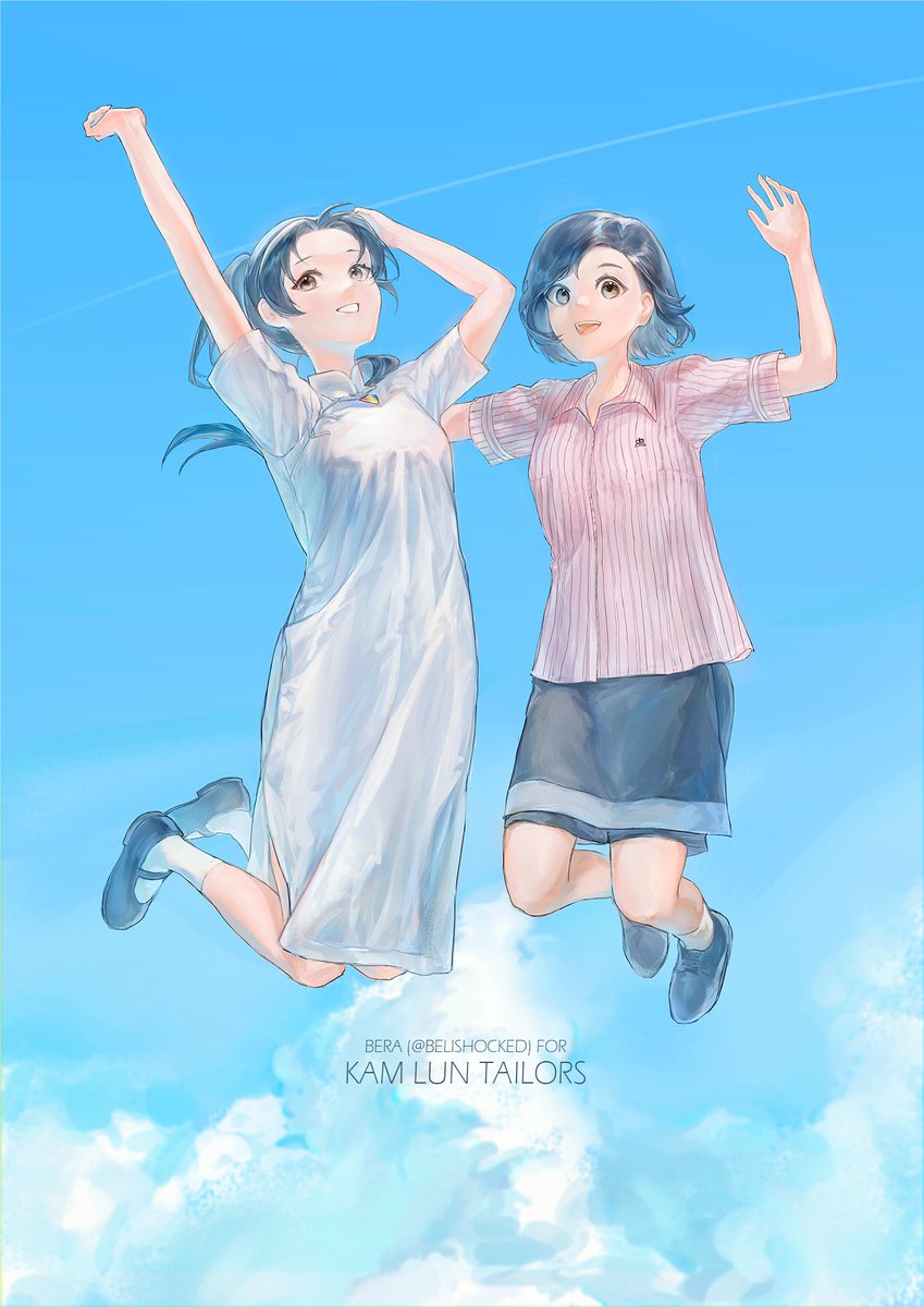 Belishocked's tweet photo. 多謝金綸（https://t.co/WKNBnqOuDk）繼續支持
畫左兩張新嘅poster✨✨✨

今年も金綸校服 （https://t.co/WKNBnqOuDk）のポスター描かせていただきました！📷ありがとございました✨

#香港制服 #実在制服 https://t.co/bh3jaMtqFN