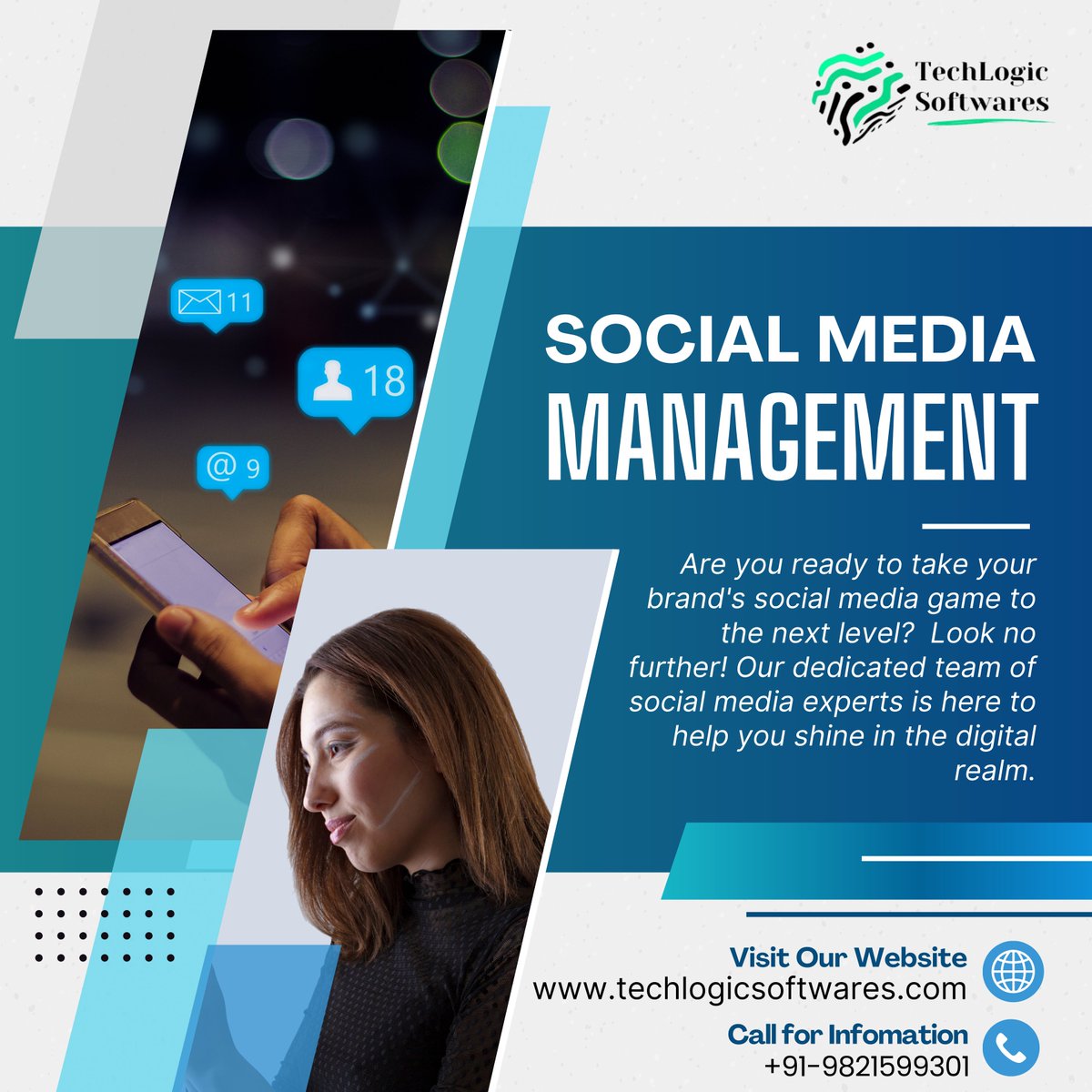 TechlogicS85913's tweet image. Stay on top of your social media game with our expert SocialMedia Management services - let's spread the positivity together!๐๐
.
.
.
โ๏ธ 9821599301
.
.
.
#TeghlogicSoftwares #ItCompany #Techlogic #Softwares #Travelholic #SocialMediaManagement
#SocialMedia #DigitalMarketing #SMM
