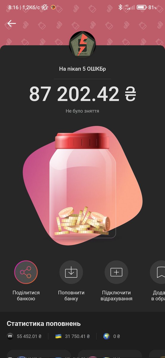 доброго дня шановні Україці і небайдужі громадяни, триває збір на пікап для хлопців з 5 ОШКБр прошу долучитися з збором і ретвітом я знаю що ми з Вами зможемо це зробити це лише питання часу але час це те що в хлопців бракує. Прошу допомогти зі збором і репостом даного збору. Ми