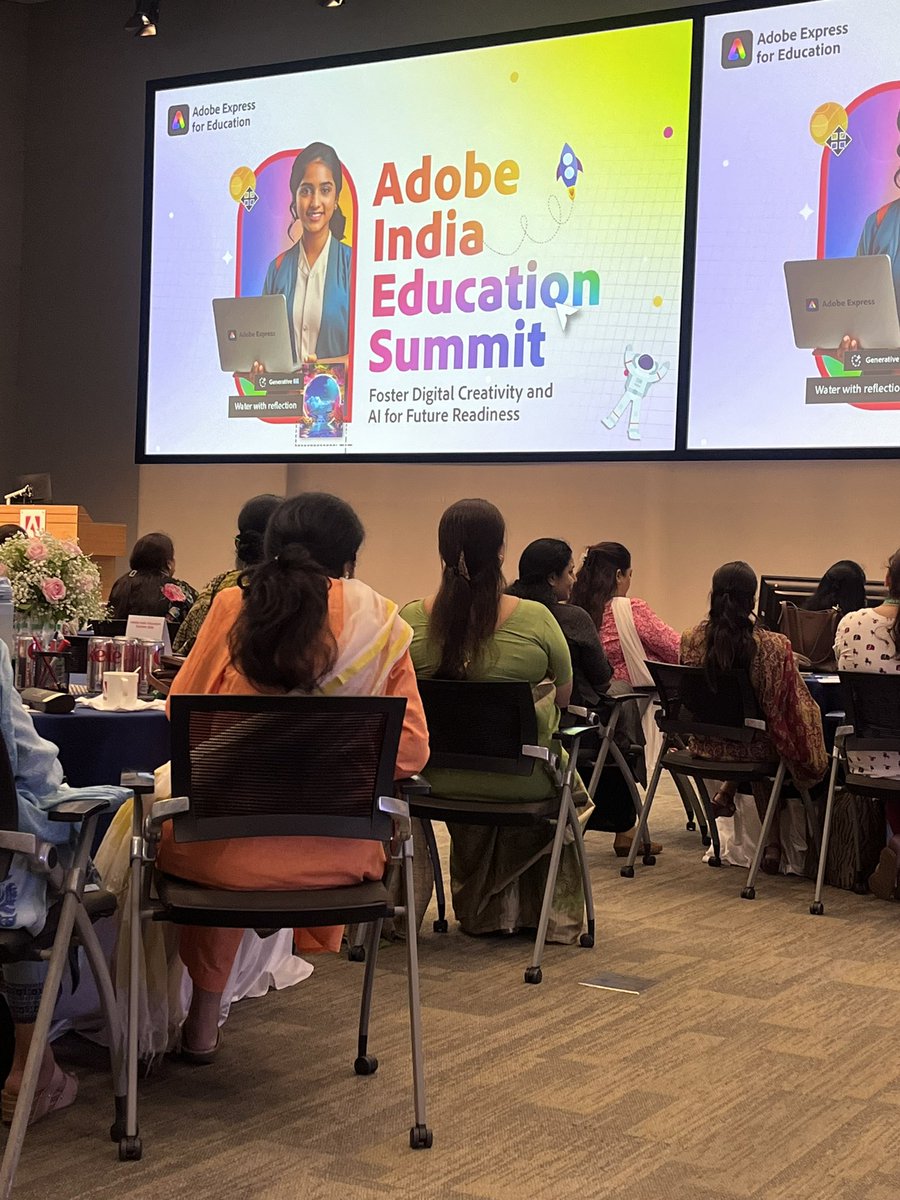 It’s super exciting to be at @adobeedu India Education Summit. With 100+ schools in one place to get inspired and to celebrate fostering digital creativity and AI for future readiness #creativityforall @depedagogics