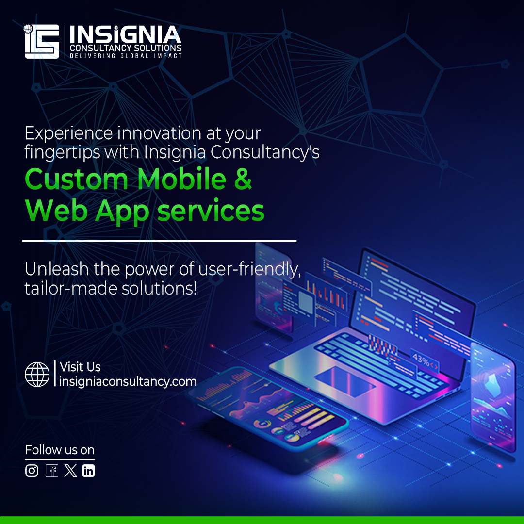 InsigniaCS's tweet image. Bring your vision to life with our custom mobile and web application services. Tailored solutions for a seamless digital experience.
#CustomApps #MobileAppDevelopment #WebAppDevelopment #DigitalSolutions #TechInnovation #UserExperience #AppDevelopment #BespokeSoftware