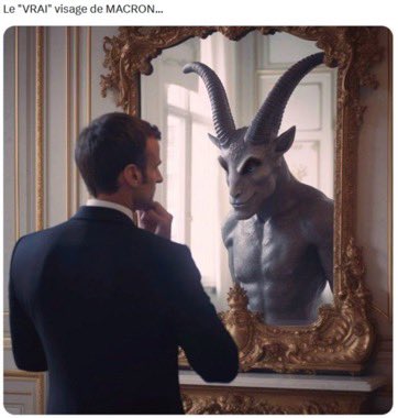 Resistance_SM's tweet image. Une guerre #spirituelle mondiale le renversement des valeurs E.Macron ses collabos et ses complices médiatiques et #politiques ont vendus leur âmes au #diable une secte #démoniaque  Baphomet est le nom donné par certains occultistes du xixe siècle les #enfants visés 🎥@V52604779