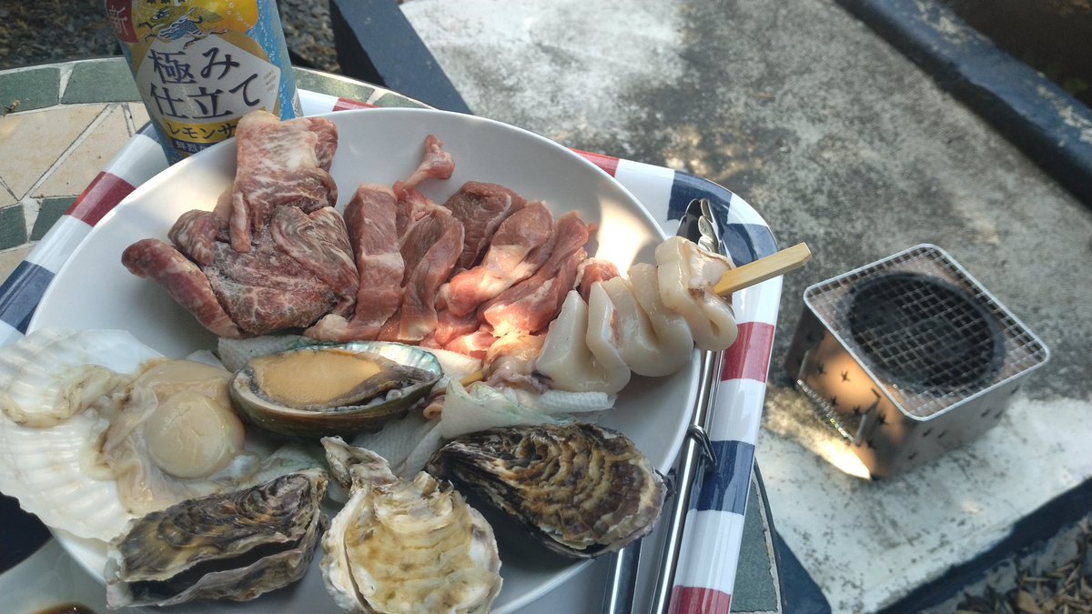 boadandmusic's tweet photo. 飯テロ、ソロBBQ！
これがえぇんだわ〜

今日は片付けも草引きも副業も勉強もしたし、夏休み初日からがんばた◎ https://t.co/aTf6ZSTMBy