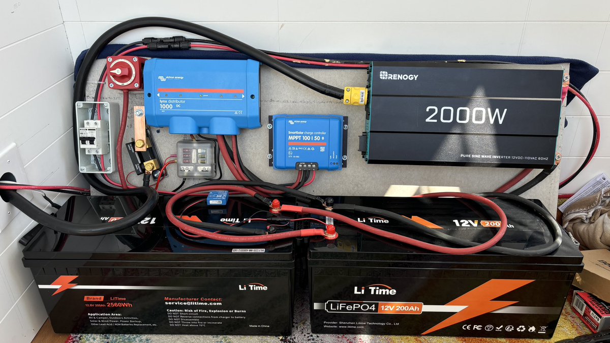 Mystic_Red_Rose's tweet image. I have built multiple #solarpower generators. The most recent one powers our mobile shelter the “Escape Pod” I’ve used mostly #Victron #EG4 #Renogy hardware, I get most of my parts online from #SignatureSolar and various hardware stores like #HarborFreight