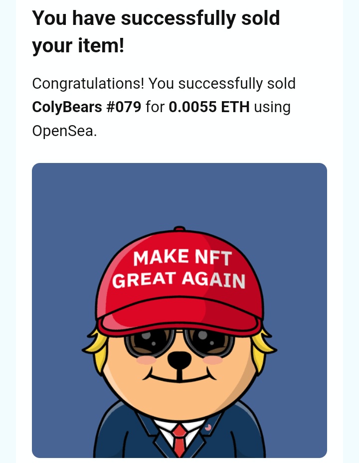 ColyBears (@colybears) on Twitter photo 🐻SOLD🐻
Thank You Very Much <a href="/NFT_Supply/">NFT_Supply</a>
You Make Me Happy Today❤
And Dont Forget To Check His Collections
You All Can Also Join To ColyBears
opensea.io/collection/col…
#colybear #NFT #NFTCommumity #nftcollectors 🐻SOLD🐻
Thank You Very Much <a href="/NFT_Supply/">NFT_Supply</a>
You Make Me Happy Today❤
And Dont Forget To Check His Collections
You All Can Also Join To ColyBears
opensea.io/collection/col…
#colybear #NFT #NFTCommumity #nftcollectors
