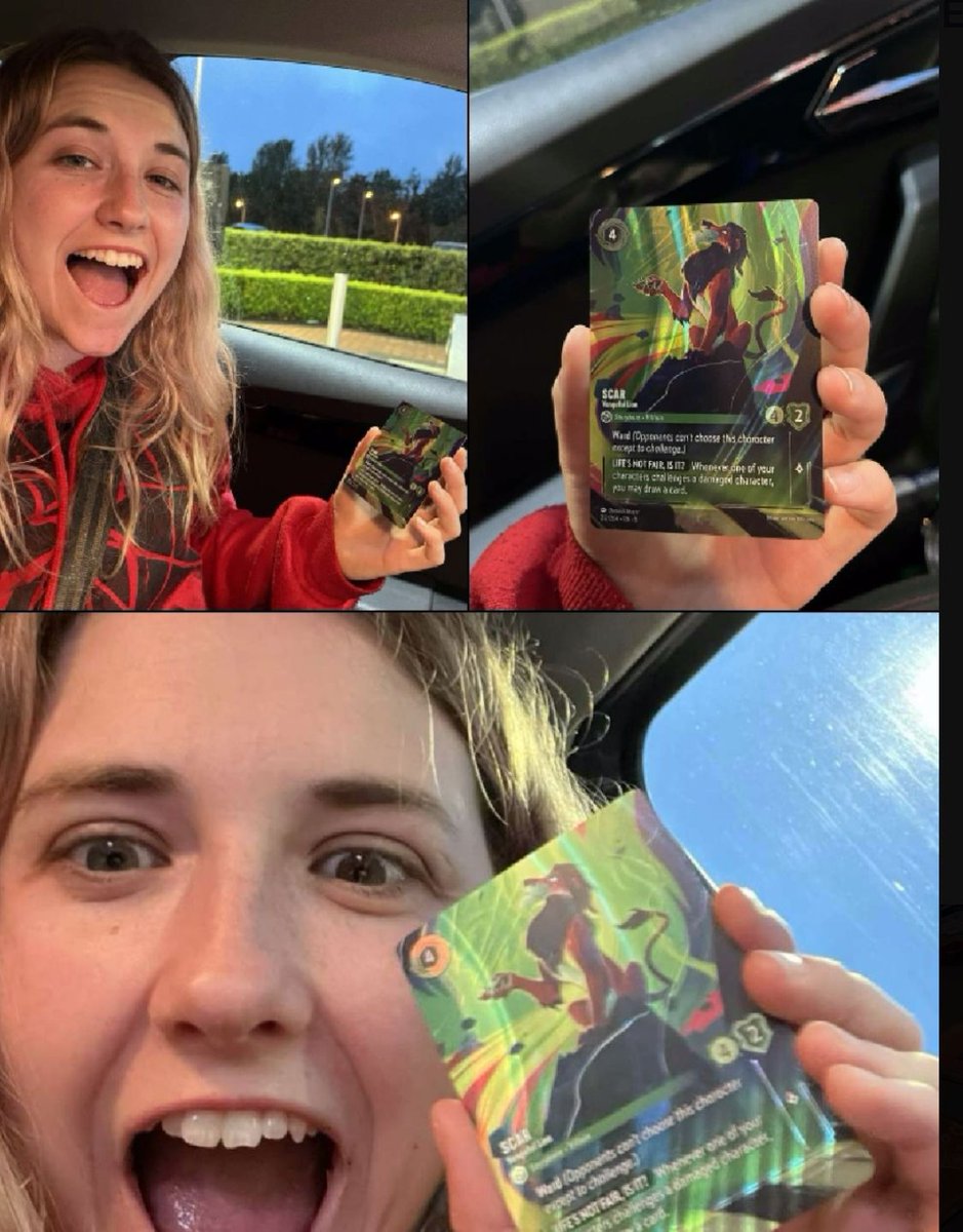 Kawatek_CG's tweet image. She is the Queen of Enchanted pulls ✨ Happy Shimmering Skies Launch Day everyone 🥳 On our way to pick up the D23 Promo Set this morning 😁 #lorcana #set5 #shimmeringskies #D23