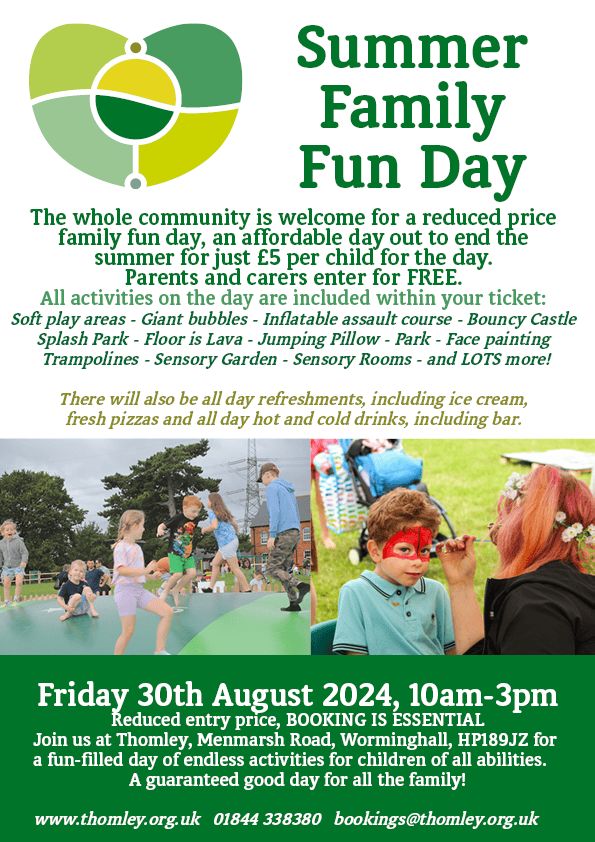 Our end of summer Family Fun Day, is just a few weeks away! 

This day has a heavily reduced entry fee so that everyone can have an affordable day out at the end of the summer, with ALL extra activities included in the entry ticket. 

Book tickets here: buff.ly/3xc4DAV