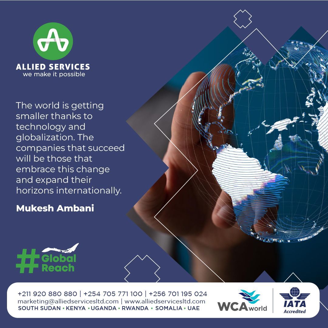Allied_EAfrica's tweet photo. Let us embrace the future of global commerce together.
Partner with Allied Services for all your international shipping needs.
#AlliedServices #WeMakeItPossible #Shipping #Logistics #Transport #OnlineShopping #ecommerce #delivery #Global #GlobalTrade #GlobalReach #SupplyChain https://t.co/VTN2zXT2g4