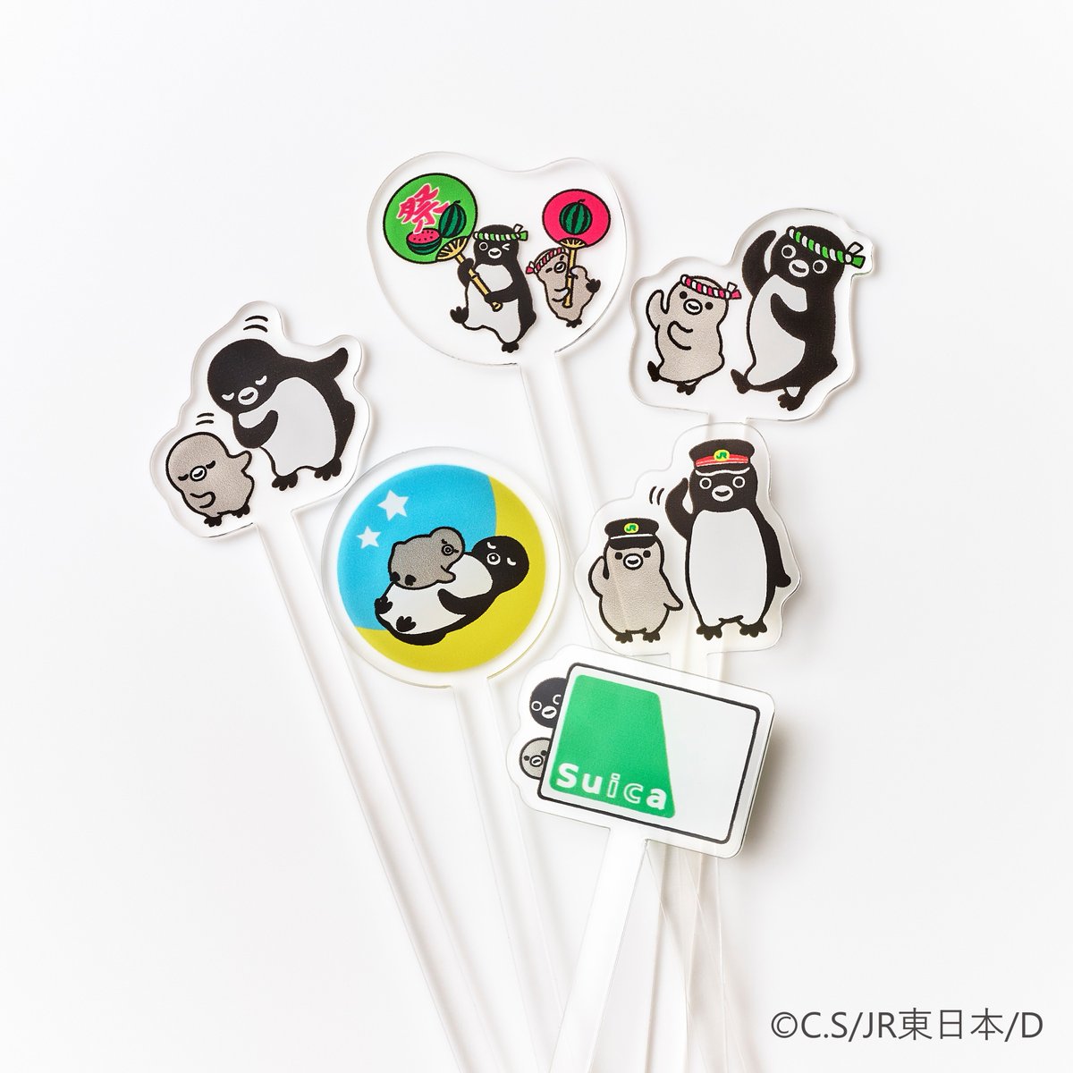 ドリンクに飾って楽しめる／ Suicaのペンギン マドラー型アクリル