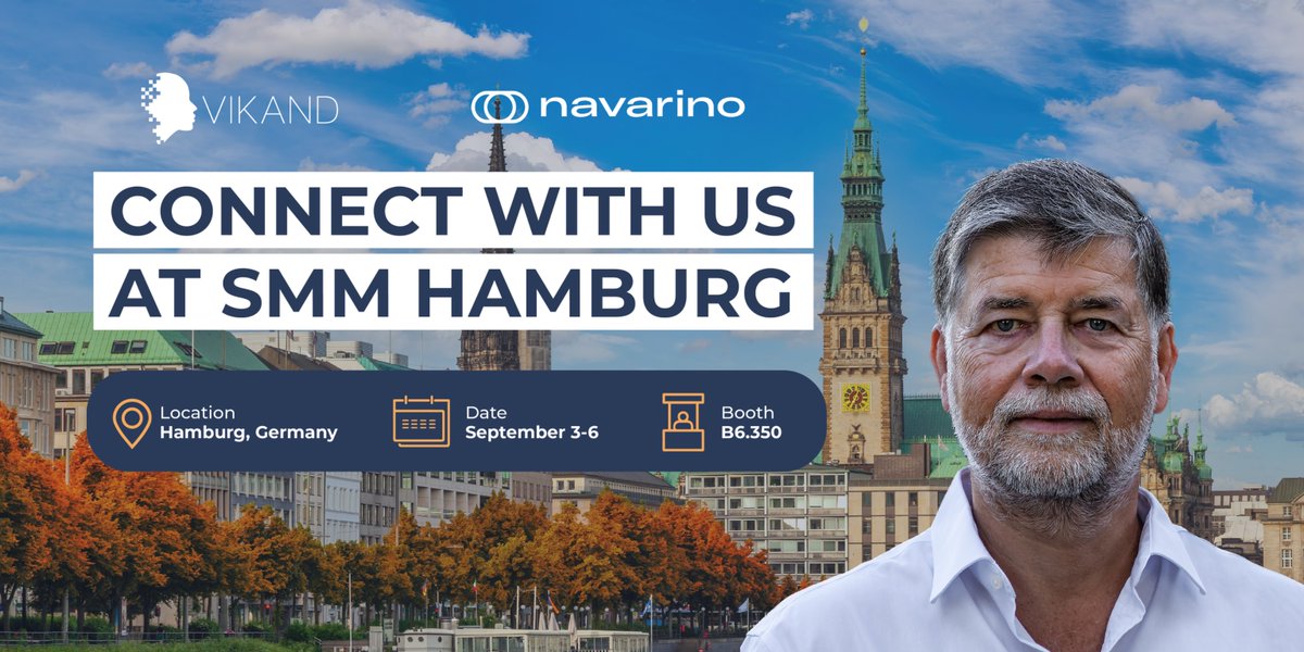 VIKANDSolutions's tweet image. Exciting news! VIKAND will be exhibiting with @navarino_tech at Booth B6.350 at SMM Hamburg. 

Join Ronald Spithout, Managing Director of OneHealth by VIKAND, as we showcase our latest innovations in maritime #health and #technology.

Register here: smm-hamburg.com