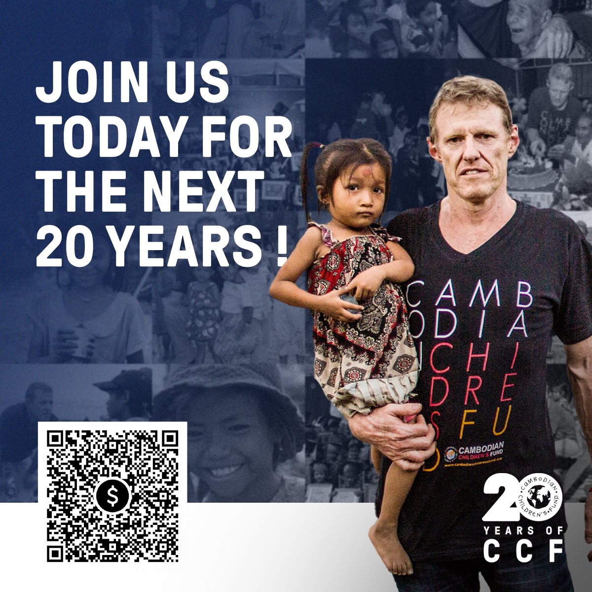 Join us today for the next 20 years! This year marks the 20th anniversary of CCF.

Local Donation: link.payway.com.kh/i4283240C  

International Donation: donate.cambodianchildrensfund.org/20-year-annive… 

#CCF #20years #Support