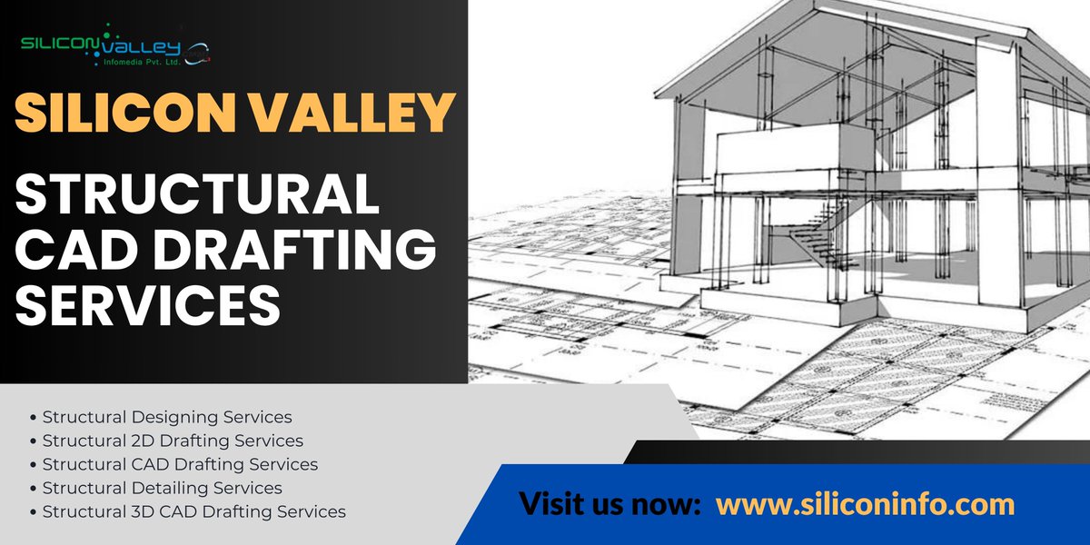 silicon_ltd's tweet image. Turn your structural concepts into detailed designs with Silicon Valley&apos;s CAD Drafting Services. Precision meets reliability.  ✅

#StructuralDrafting #CADServices #EngineeringExcellence

🌎 Visit Our Website:
siliconinfo.com/structural-ser…