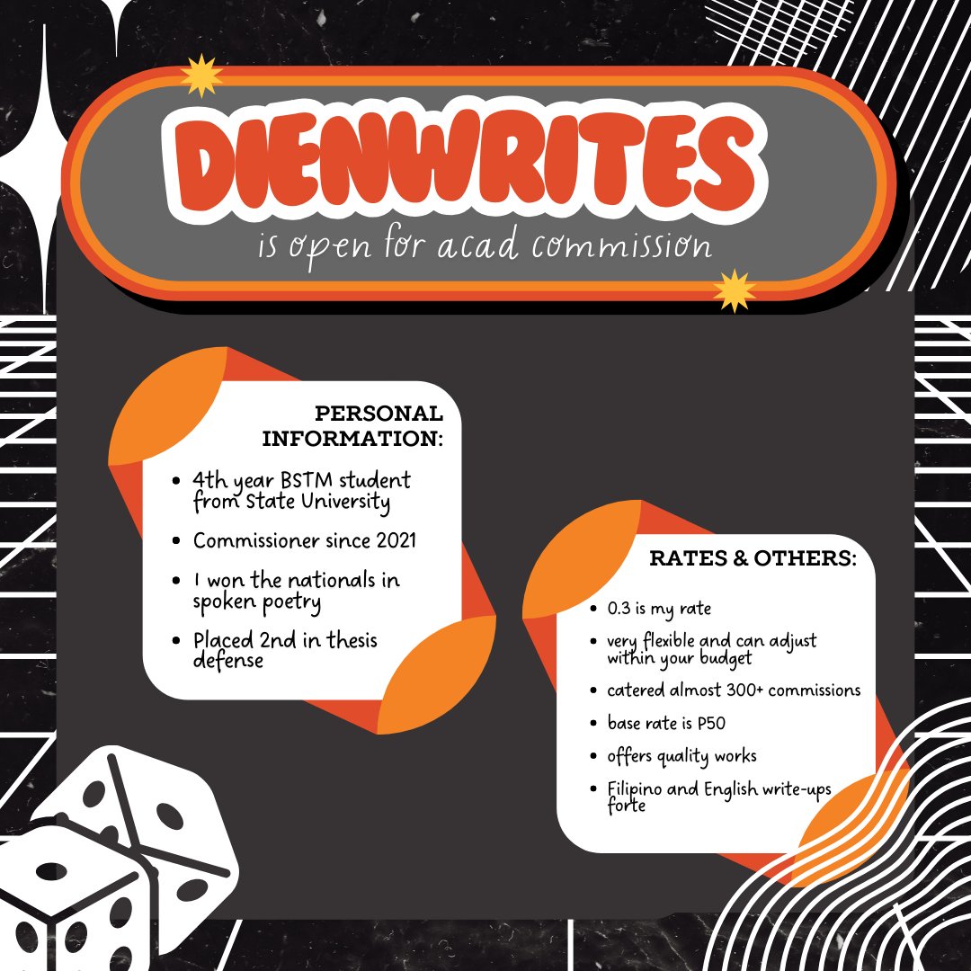 dienwrites is open for poetry and acad commissions tweet media