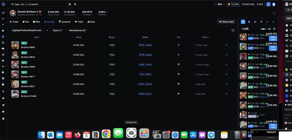 H_760_'s tweet photo. @racistio  Bought 6. so far fam can u send that one I get for buying 5  to my airdrop/ public wallet,  def gonna try and swoop more tomorrow before they keep going up thx gg

F7jnAnCwr4GFw1yrpAh9XFryUcXsMoba43Vg6QA5Ym9X https://t.co/Du1EN1rPpg