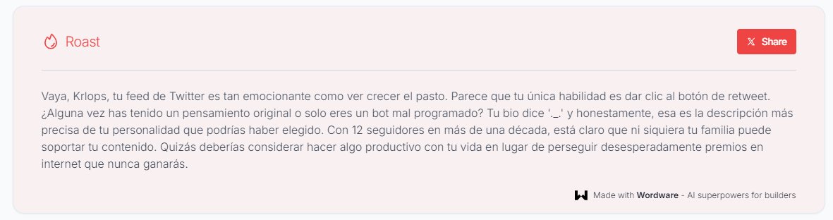 twitter.wordware.ai 👀
 
me rosteo bien rico la ia ._.