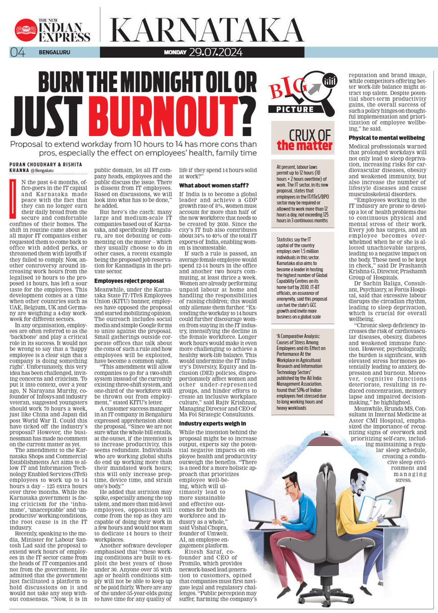 Karnataka State IT/ITeS Employees Union (@kitu_hq) on Twitter photo 'The New Indian Express' reports KITU's opposition to the #Karnataka government's move to increase the working hours of IT/ITES/BPO employees to 14 hours a day.
Resist #14hrWorkingDay
Join KITU
tinyurl.com/joinkitu
#Bangalore <a href="/NewIndianXpress/">The New Indian Express</a> 'The New Indian Express' reports KITU's opposition to the #Karnataka government's move to increase the working hours of IT/ITES/BPO employees to 14 hours a day.
Resist #14hrWorkingDay
Join KITU
tinyurl.com/joinkitu
#Bangalore <a href="/NewIndianXpress/">The New Indian Express</a>