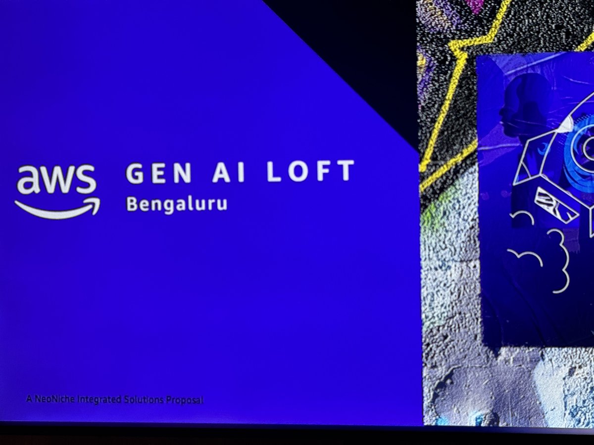 stufflistings's tweet photo. Here at the AWS GEN AI Loft today π
Going to learn a lot of things happening in the AI space.
Will cover everything for you today, so stay tuned π
#AWSGenAILoft #GenerativeAI #AWSStartups #AWSGenAILoftBengaluru https://t.co/Ul07KFXy57