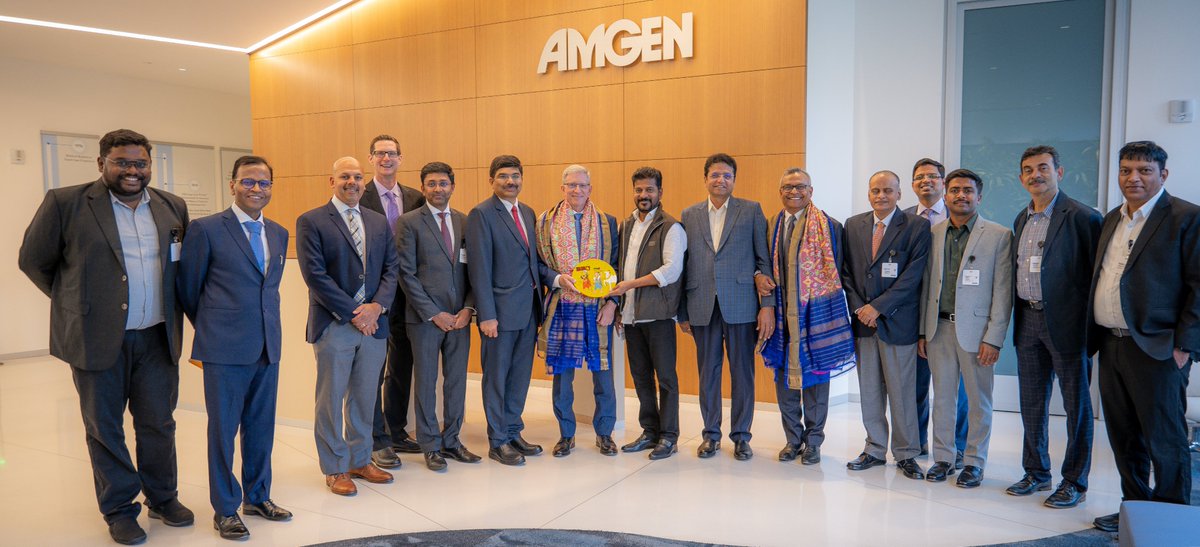 We are thrilled to announce that <a href="/Amgen/">Amgen 🧪🔬🧬</a> has chosen #Hyderabad, Telangana, as the location for its new technology and innovation site, Amgen India. This groundbreaking facility in HITEC City will accelerate Amgen's global digital capabilities and further advance its pipeline of