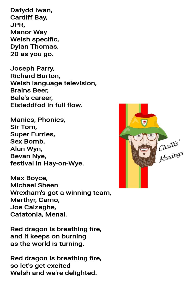 Some lyrics I've written to the tune of We Didn't Start The Fire by <a href="/billyjoel/">Billy Joel</a> with a Welsh twist.... 
🏴󠁧󠁢󠁷󠁬󠁳󠁿🎶✍️