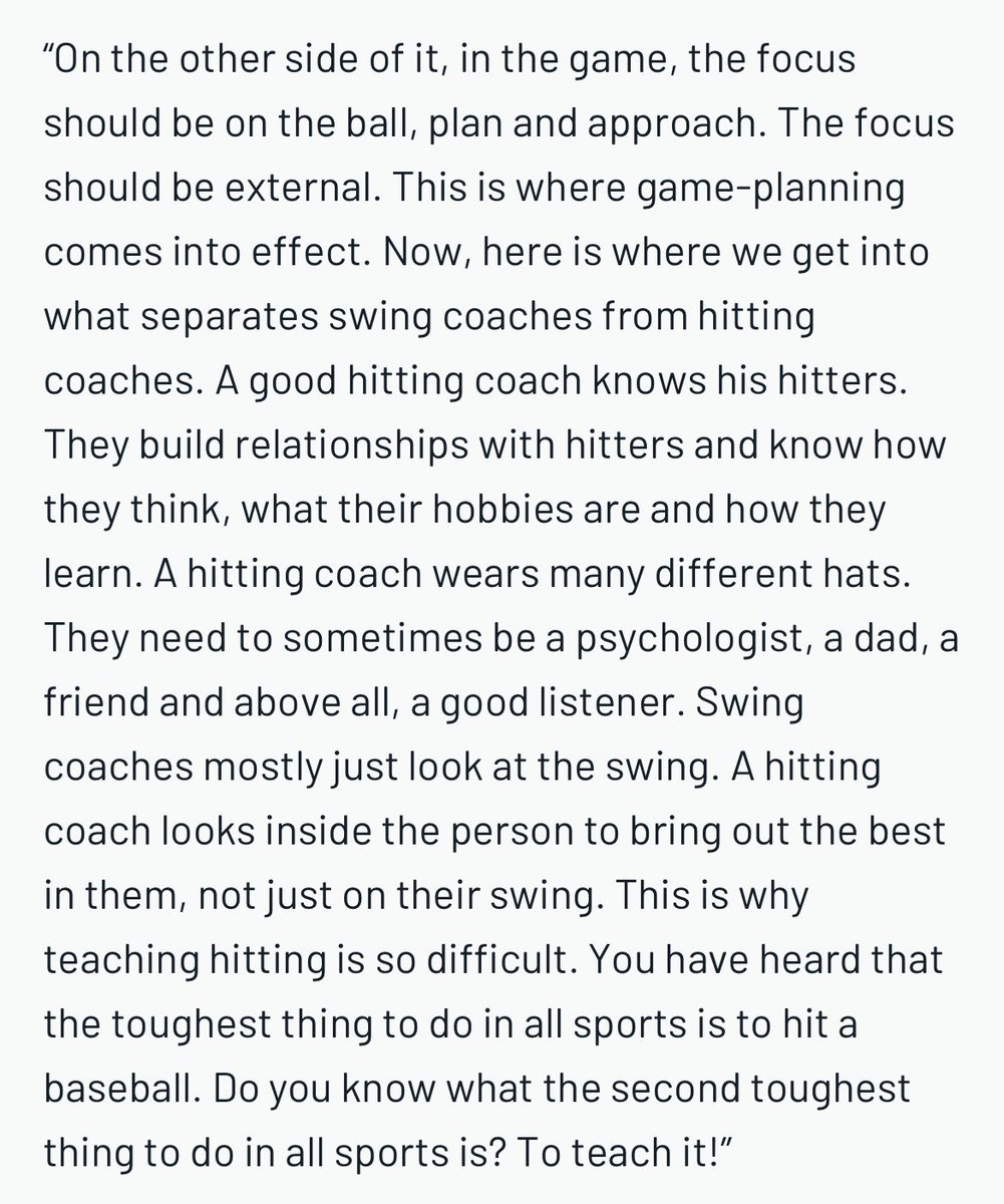 prozzelle's tweet photo. To be a hitting coach is to dip your toe in the water of insanity! Shout out to Bobby Magallanes from the Braves for this quote! #hittingishard https://t.co/2yfmNKxdaO