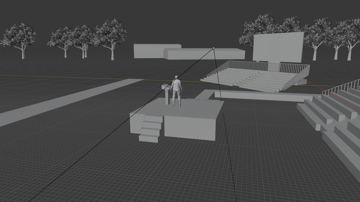 TrackerOfTruth's tweet image. Trump Assassination Attempt Re-Created. I've worked like hell to get the dimensions as close as possible to real world scene. Two Lines: 1 is from Shooters AR15 to Trump's right ear. 2: where heroic Firefighter was shot/killed(condolences). Crooks tried to shoot Trump on ground.