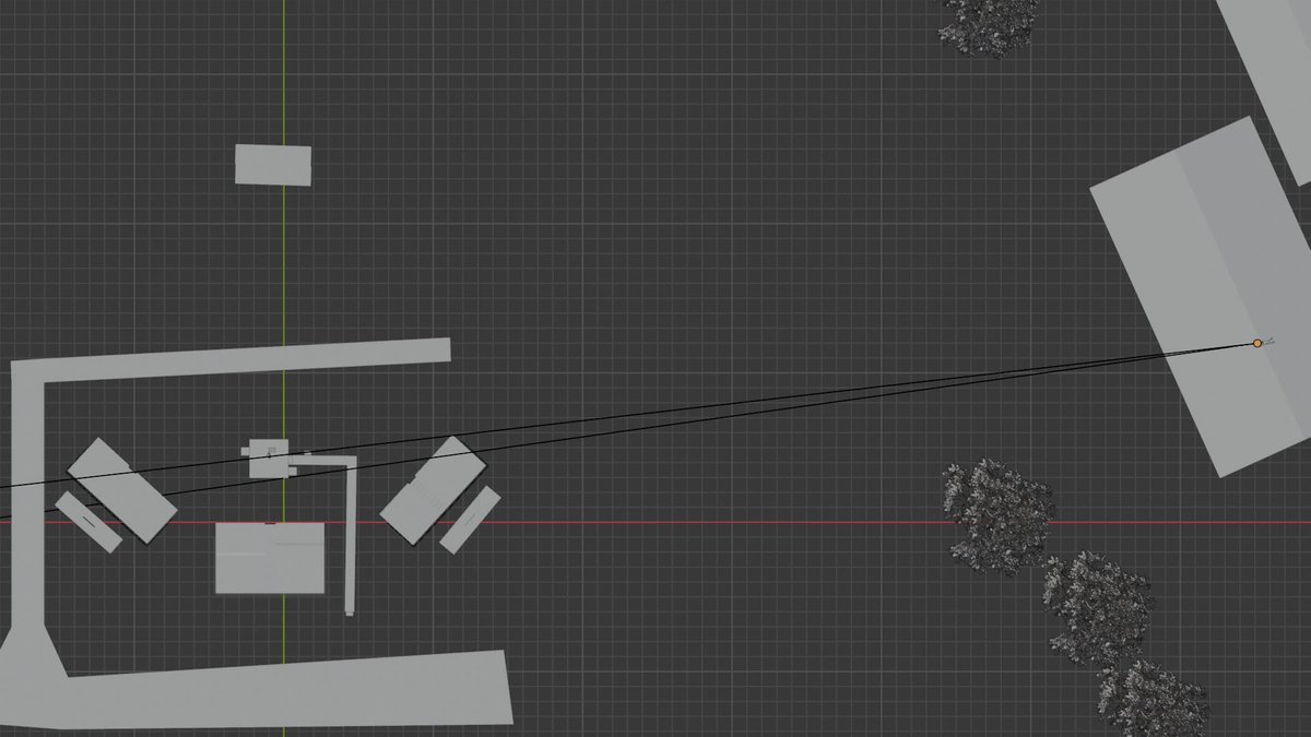 TrackerOfTruth's tweet image. Trump Assassination Attempt Re-Created. I've worked like hell to get the dimensions as close as possible to real world scene. Two Lines: 1 is from Shooters AR15 to Trump's right ear. 2: where heroic Firefighter was shot/killed(condolences). Crooks tried to shoot Trump on ground.
