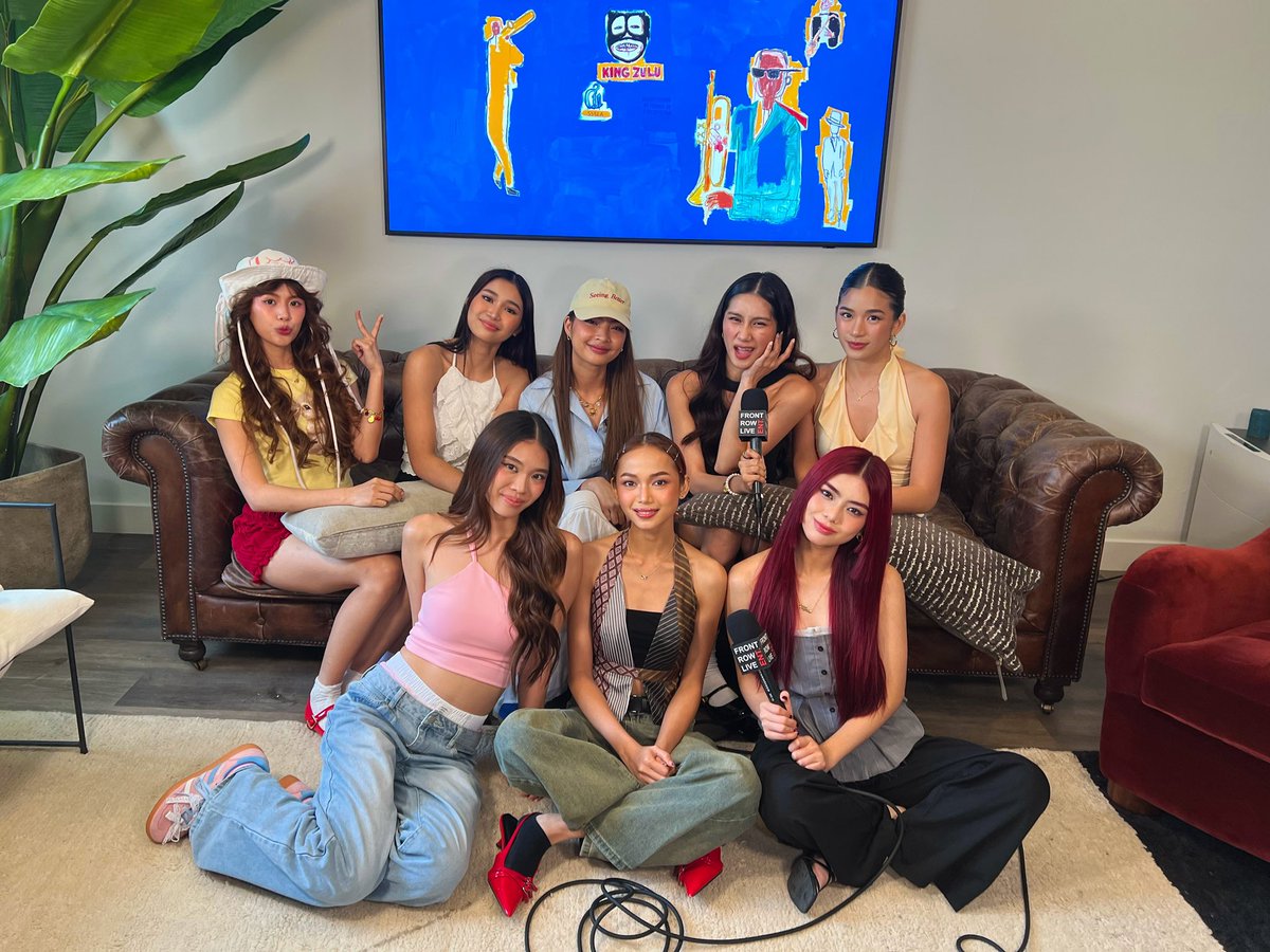 BINI_ph's tweet photo. #BINI : Front row seats are about to get lit!😉 @FrontRowLiveEnt’s interview with BINI is on its way, don’t miss it!🌸📹

Meanwhile, enjoy #BINI_CherryOnTop here:
🎧 https://t.co/Dkwp01Lx3E

#BINI_LetsCherishEYYgust https://t.co/9hIkGpxBNf