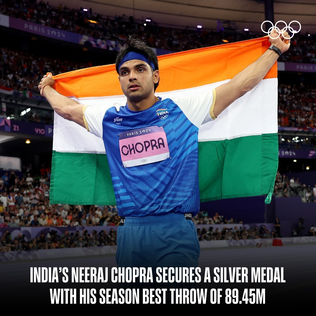 Sidharth Malhotra (@sidmalhotra) on Twitter photo Talk about consistency, perseverance, and style - <a href="/Neeraj_chopra1/">Neeraj Chopra</a> embodies it all! Congratulations on that epic silver at the #ParisOlympics2024! Your hard work and dedication inspire us all.
<a href="/OlympicKhel/">Olympic Khel</a> <a href="/Olympics/">The Olympic Games</a> Talk about consistency, perseverance, and style - <a href="/Neeraj_chopra1/">Neeraj Chopra</a> embodies it all! Congratulations on that epic silver at the #ParisOlympics2024! Your hard work and dedication inspire us all.
<a href="/OlympicKhel/">Olympic Khel</a> <a href="/Olympics/">The Olympic Games</a>