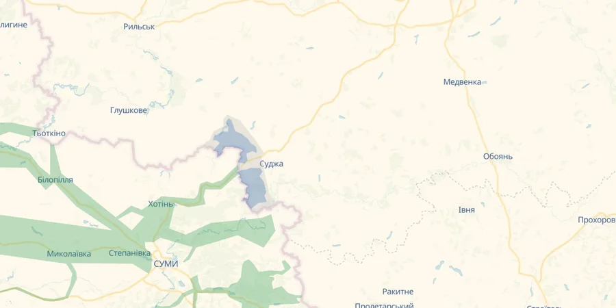 Am ersten Tag des Angriffs in der Region Kursk der Russischen Föderation, am 6. August, wurden die Siedlungen Swerdlikovo, Darino und Oleschnja unter Kontrolle genommen und der Kontrollpunkt Sudscha umzingelt. Dies wurde von DeepState in der Nacht zum Freitag, dem 9. August,