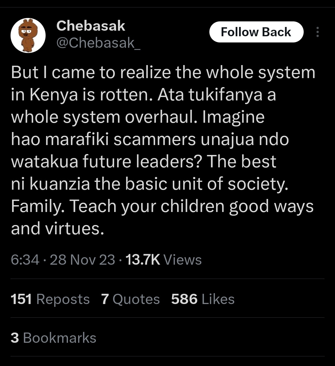 Kimaiyo's tweet photo. The only long term goal. https://t.co/7W24cL3lK6