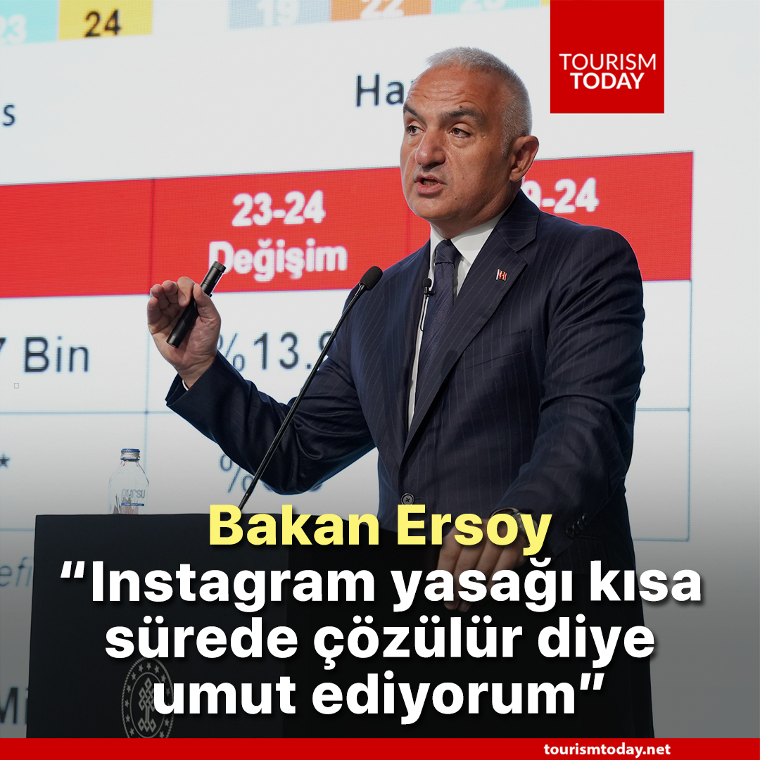 tourismtodaytr's tweet image. tourismtoday.net/kategoriler/ge… Kültür ve Turizm Bakanı Mehmet Ersoy, Instagram’a getirilen erişim yasağına dair, “Ulaştırma Bakanlığı’nın takip ettiği bir konu. Karşılıklı görüşmelerle anlayışlı bir şekilde iki tarafın anlayışlı yaklaşımıyla kısa sürede çözülür diye umut ediyorum” dedi.