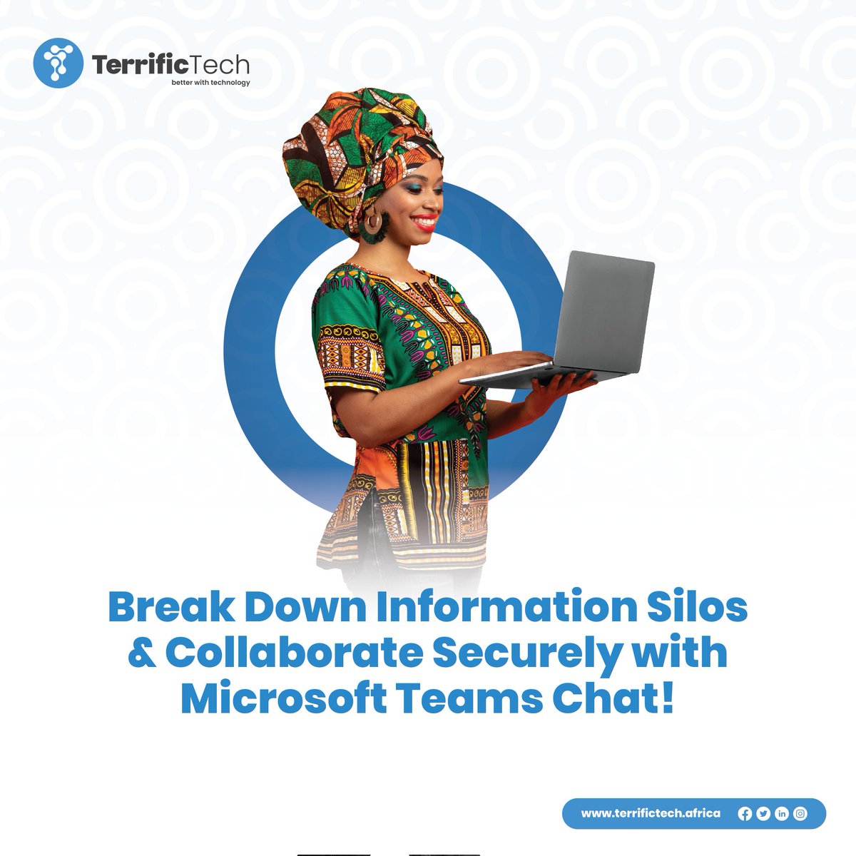 terrifictechzw's tweet photo. Boost team communication with Microsoft Teams Chat! Central hub for all chats, searchable history, top-notch security, and improved teamwork. 

Explore our tech solutions at https://t.co/y1zu8fcpp7. https://t.co/DTLKR1LcKH