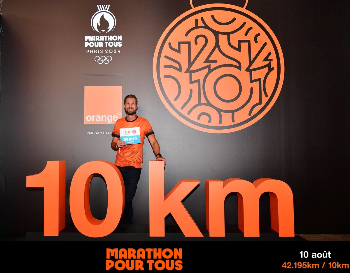 Dernière ligne droite avant le #MarathonPourTous 🏃‍♂️ Tellement hâte d'y être pour participer à cette course unique dans une ambiance festive ! D'ores et déjà une belle 🥇à <a href="/orange/">Orange</a> pour l'organisation au top et l'énergie positive qui va nous porter !! #Paris24 #Olympics