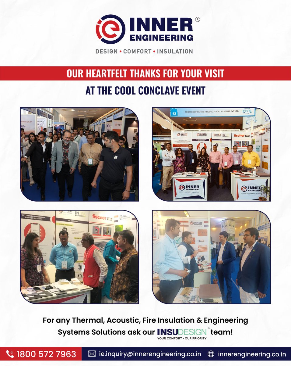 InnerEngg360's tweet photo. Our Heartfelt thanks for your visit to the Cool Conclave by ISHRAE!

Let’s come together to do our bit for a better sustainable future.

#Coolconclave #Ishrae #sustainability https://t.co/D669c3D5c0