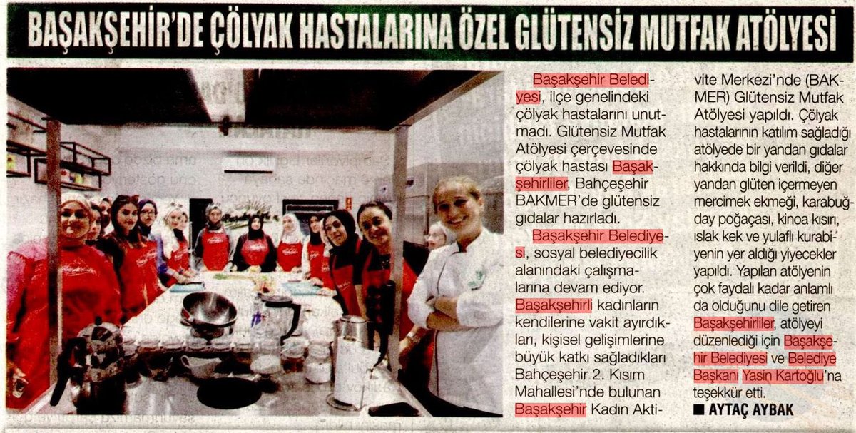 Basaksehir_Bld's tweet photo. “Başakşehir’de çölyak hastalarına özel Glütensiz Mutfak Atölyesi” 

#BasındaBaşakşehir https://t.co/RRq96R0oCB
