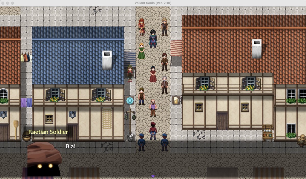The guy with the hammer looks angry...

Except one, all of the NPCs in this image are actually residents of another town (or ... ghosts?) because our lovely harbor town doesn't have NPC sprites yet. 

One more thing for the to-do list. 

#JRPG #gamedev #WIP 

<post by RENE>