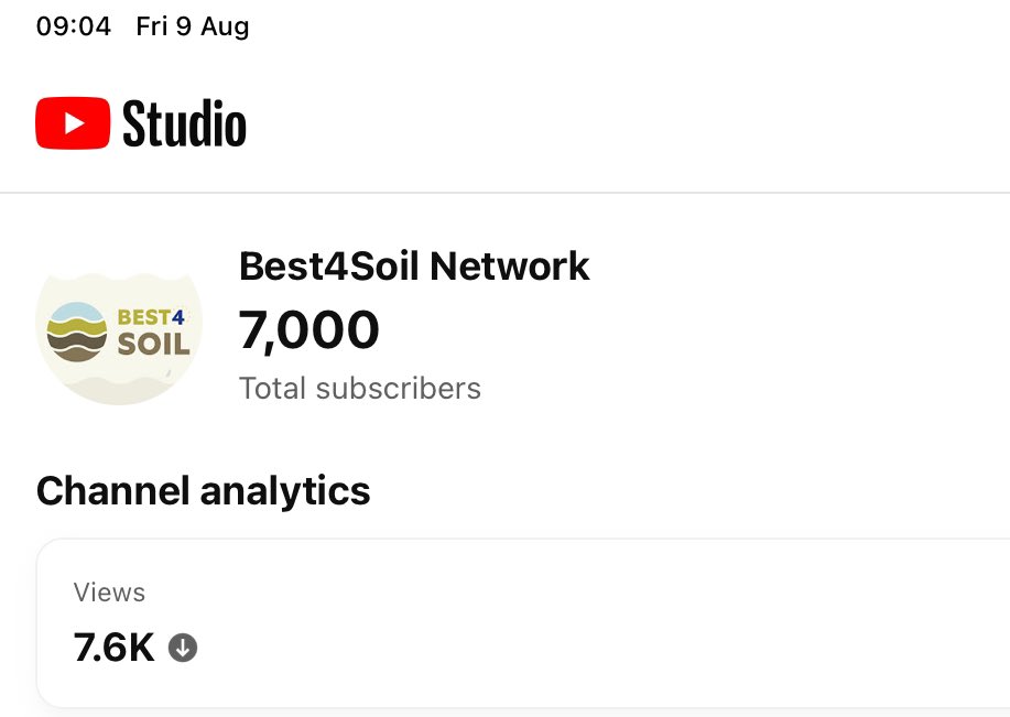 Today, the number of subscriptions of the #Best4Soil #Youtube channel youtube.com/@best4soilnetw… just reached 7000!
A new video on fermentation of organic waste will soon be published and a second one on grafting is in preparation !