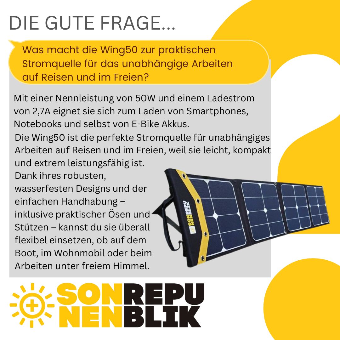 CliccSolar's tweet image. Wie macht die Wing50 das Arbeiten unterwegs und im Freien durch eine zuverlässige Stromquelle so unabhängig?

sonnenrepublik.de/shop-de/wing50

#PortablePower #Reiselust #UnabhängigArbeiten #Abenteuerlust #MobileStromquelle #FlexibelArbeiten #OutdoorTech #TravelEssentials #Sonnenrepublik
