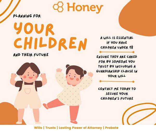 Planning for Your Children's Future
Having a will in place is essential if you have children under 18. Ensure they are cared for by someone you trust by including a guardianship clause in your will.
Book your free consultation with me today to protect your children's future.