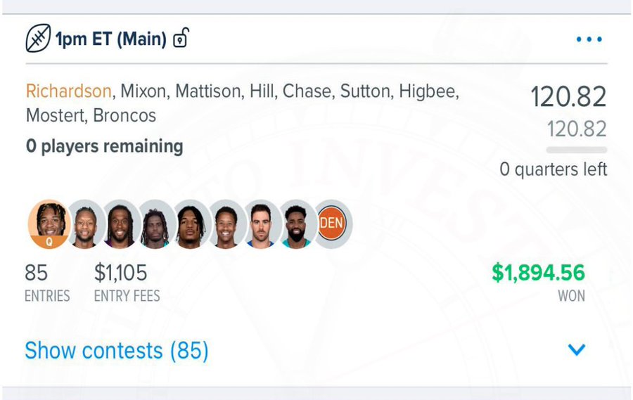 InvestDFS's tweet image. 2024 #NFL #DFS starts September 5th 

#InvestDFS 2023 season record: 23-4

To win with us this season 👉 Message @InvestDFS

#NFL #DFS | #TimeToInvest 📈