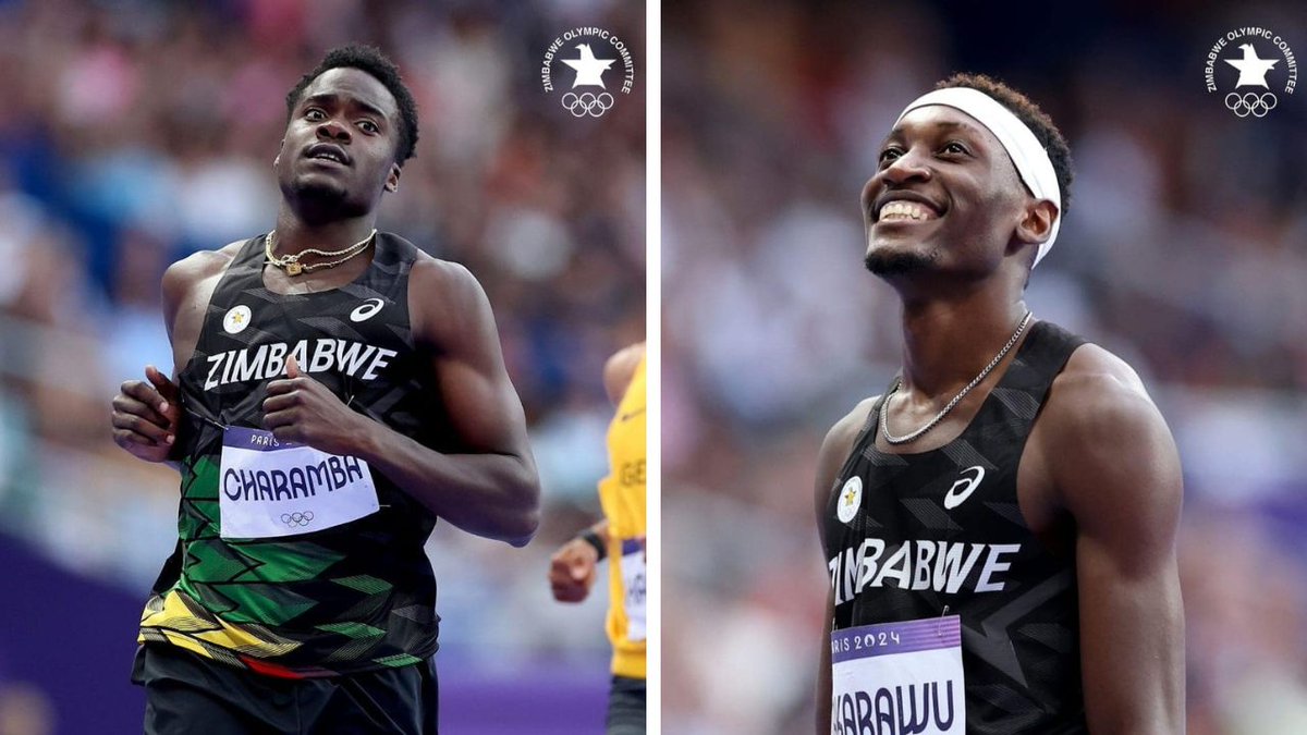 AdventuresRoyal's tweet photo. History made! Charamba and Makarawo, Zimbabwe's first 200m Olympic finalists, finish 8th and 6th respectively. We're beyond proud of these trailblazers!

#WeAreZimbo 🇿🇼 https://t.co/is6kGaiTCF