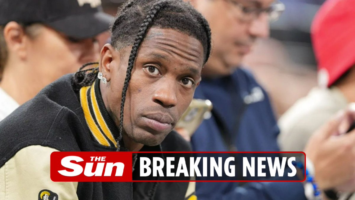 TheSun's tweet photo. Travis Scott arrested in Paris  https://t.co/Ax0gMw4wAA https://t.co/xQKXyG5WrM
