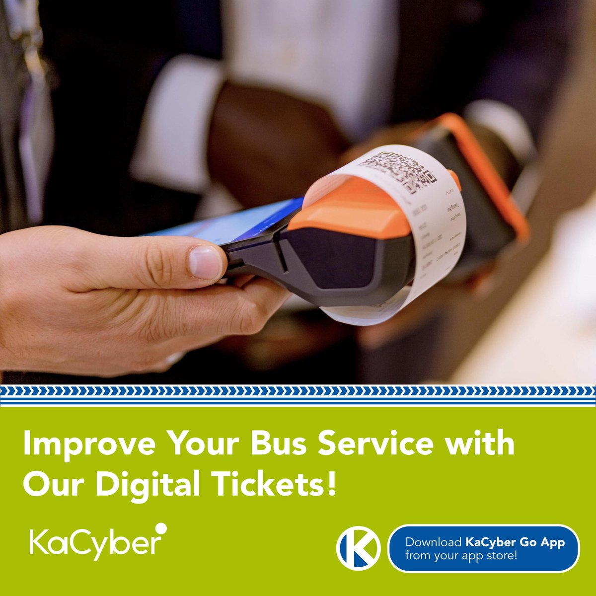 KaCyberApp's tweet photo. Thread 1/3
Upgrade your bus service with KaCyber's digital ticketing system!
Discover how KaCyber can help you streamline operations and improve passenger satisfaction. #SimbulaNeKaCyber https://t.co/ECMDezjyZ2