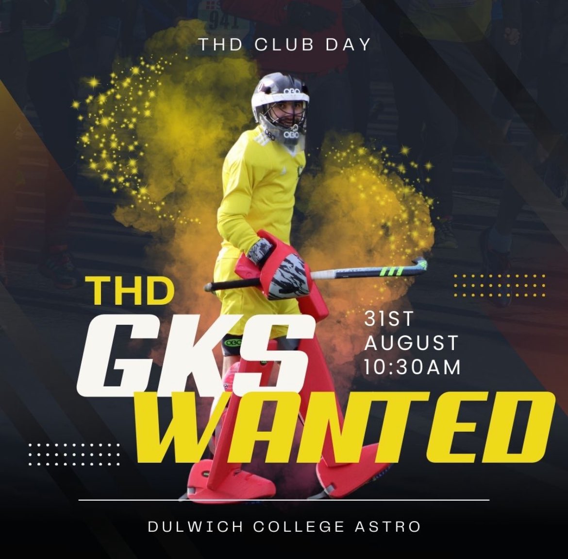 THD Hockey Club (@thd_hc) on Twitter photo Free subs for goalkeepers with their own full kit. Drop us an email on: women@thehockeyclub.co.uk and men@thehockeyclub.co.uk or pop over to our club day:
📆 31st August
⏰ 10:30am
📍Dulwich College Pitch, Pond Cottages SE21 7LE Free subs for goalkeepers with their own full kit. Drop us an email on: women@thehockeyclub.co.uk and men@thehockeyclub.co.uk or pop over to our club day:
📆 31st August
⏰ 10:30am
📍Dulwich College Pitch, Pond Cottages SE21 7LE