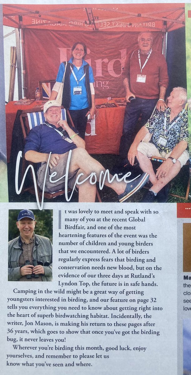 GlobalBirdfair's tweet photo. Thanks to @polyolbion for September’s @BirdWatchingMag intro
🌟Massive thanks to @StephenMoss_TV in this photo for his incredible commitment &amp; contributions to Global Birdfair 
🏕️Great @earlybirder article: Jon is always a popular presenter at GBF
👀Watch out for 2025 event dates https://t.co/9VXw10Apki