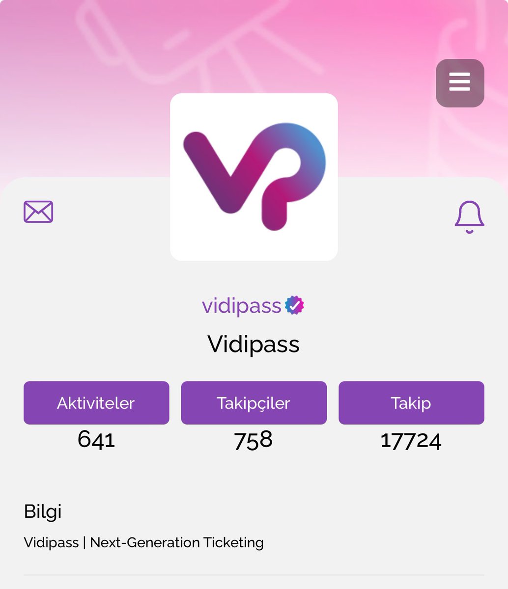 Yeni nesil biletleme platformu Vidipass’i aktivite paylaşım ağı Actividi’de takip etmek için actividi.com/vidipass