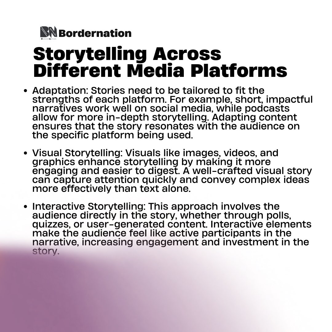 bordernation's tweet photo. Want to harness the power of storytelling for your brand? Let’s craft narratives that captivate and connect with your audience. Reach out to us at Bordernation to discover how we can bring your stories to life! 📩 Contact us today and let's create something unforgettable together https://t.co/LEBX9FbQcG