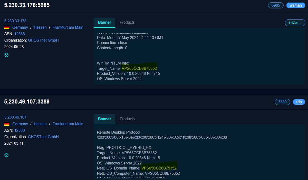 RakeshKrish12's tweet photo. 🚨#RANSOMWARE ALERT!
Found 2 new IPs #Fog #Ransomware
5.230.33.178 🇩🇪
5.230.46.107 🇩🇪
https://t.co/VWKTOtntX0
https://t.co/ihWSKwCV1i
Some samples are direct match #Hive & #Fivehands
More: https://t.co/8K5yt4d1zc
#malware #cybersecurity #security #infosec #OSINT #darkweb https://t.co/EV03Cubaal