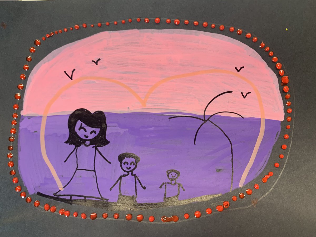 Visual art using acrylic pens in grade 4