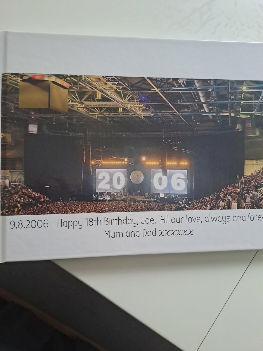 Melogranod's tweet photo. Thanks @liamgallagher for having a cool set that incorporated my son's year of birth. that meant I could put it on his birthday book, we loved your Sheffield gig. He's 18 today, any chance of a happy birthday 🙏? https://t.co/7wa8OazufH